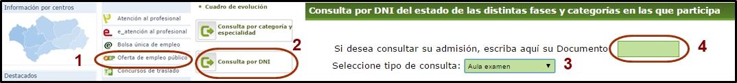 Consulta por DNI de Aula de exámen