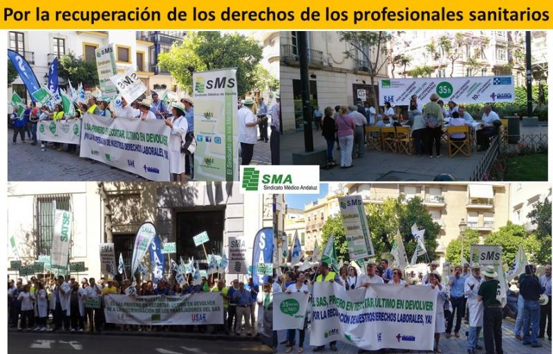 Concentraciones de los Sindicatos Médicos Andaluces para exigir la recuperación de los derechos. Concentraciones de los Sindicatos Médicos Andaluces para exigir la recuperación de los derechos.