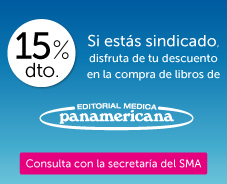 Descuento del 15% en libros y ebooks para nuestros afiliados. Ponte en contacto con nosotros y accede desde aquí a la web de Ed. Méd. Panamericana.