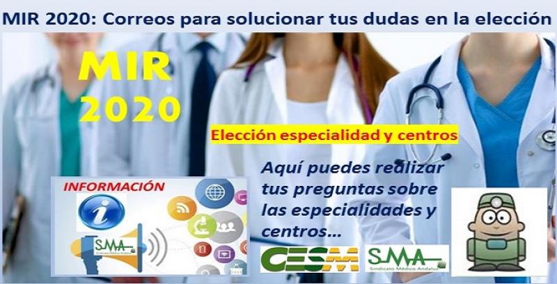 Elección MIR 2020: El SMA colabora con los sindicatos médicos de España para ayudar a los aspirantes a elegir plaza.