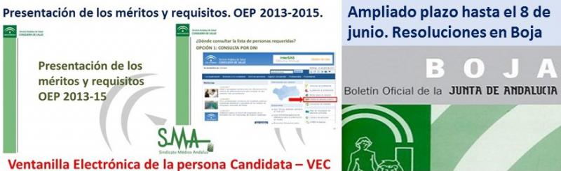 Boja: Resoluciones que amplían el plazo para presentar documentación en la VEC para la OPE 2013-15.