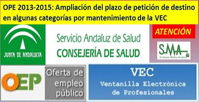 OPE 2013-15: Ampliación del plazo de petición de destino de varias especialidades FEA, Pediatra AP y Médico de familia en Unidades de Urgencia Hospitalaria.