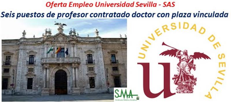 Publicada oferta de empleo complementaria para la Universidad de Sevilla de seis plazas vinculadas correspondientes al SAS.