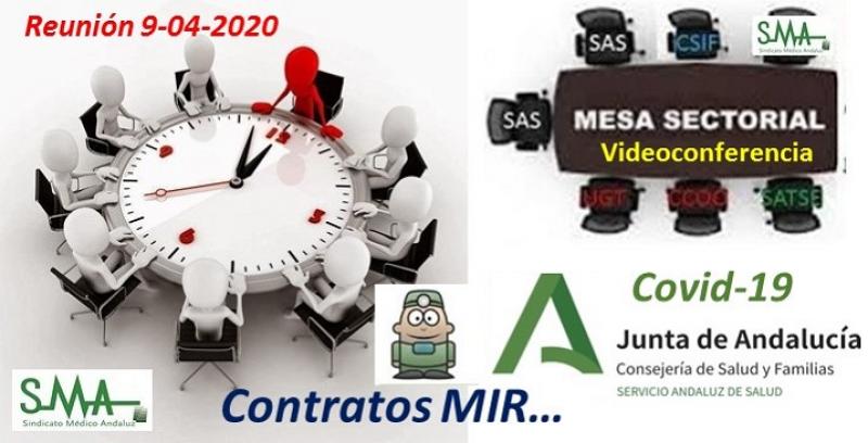 Información de la mesa sectorial del 9 de abril de 2020: Contratos MIR.