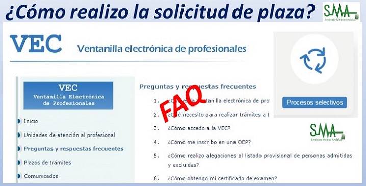 Preguntas y respuestas frecuentes: Cómo realizar la solicitud de plaza a través de la VEC.