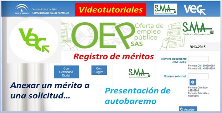 Videotutoriales sobre la VEC, registro de méritos, autobaremo...