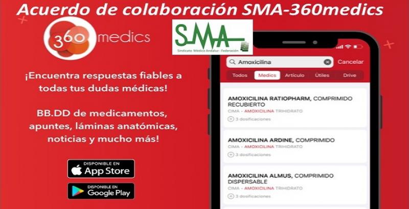 El Sindicato Médico Andaluz ha firmado un convenio de colaboración con 360 medics, app gratuita orientada al profesional sanitario.