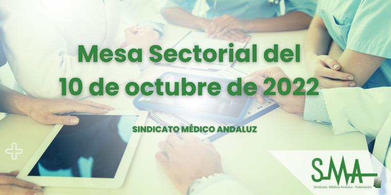 Información sobre la Mesa Sectorial del 10 de octubre de 2022