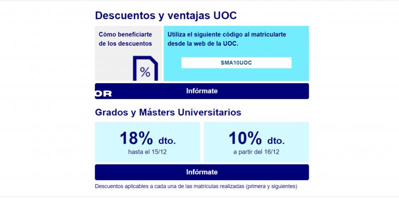 Comienzan los cursos de la Universitat Oberta de Catalunya con descuentos para afiliados del SMA