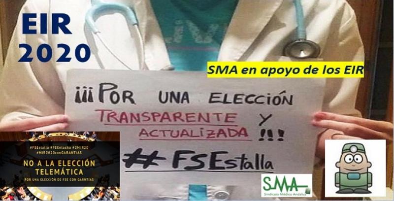 Los futuros residentes reclaman una alternativa a la elección telemática. SMA apoya sus reivindicaciones.
