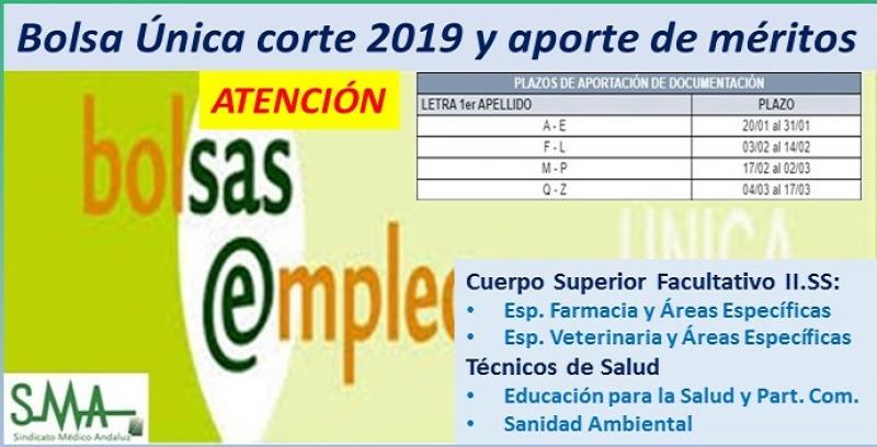 Bolsa. Publicación del listado único de personas aspirantes admitidas en bolsa (corte 2019) de Cuerpo A4 (Farmacia y Veterinaria) y Técnico de Salud (Ed. Sal. Part. Com. y San. Amb.) 