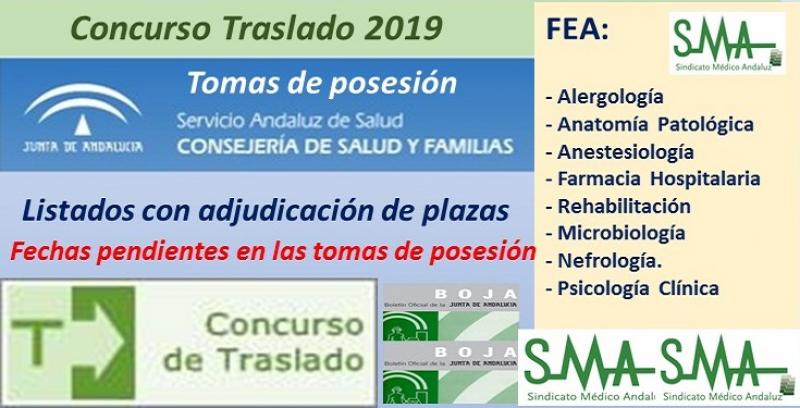 Concurso de Traslados 2019. Publicado en el Boja la resolución definitiva para varias especialidades de FEA.