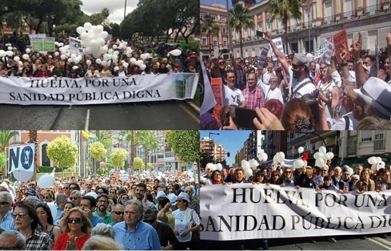 La marea blanca protagoniza su cuarta protesta en Huelva