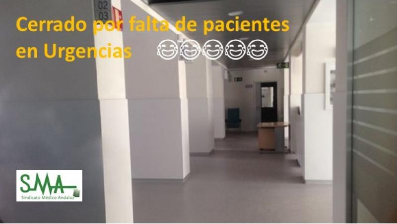 El Sindicato Médico reclama de nuevo abrir una zona rehabilitada y cerrada en el H. Carlos Haya para Urgencias.
