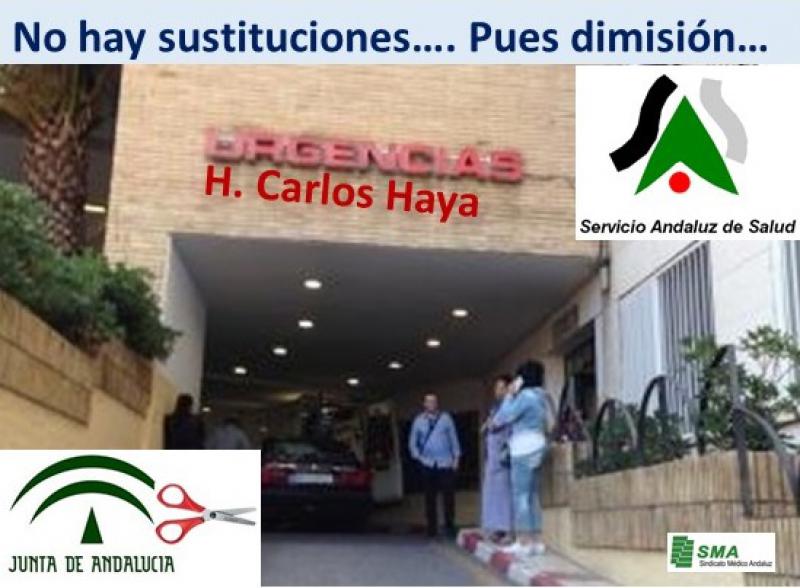 Presenta su dimisión el jefe de Urgencias de Carlos Haya por la falta de contrataciones.