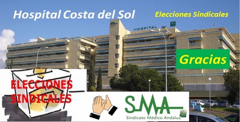 Elecciones sindicales en el Hospital Costa del Sol. Éxito del SMA, segundo sindicato más votado.