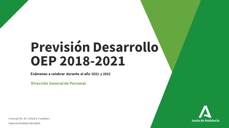 DOCUMENTO CON LA PREVISIÓN DE LOS EXAMENES DE LA OEP 2018-2021 