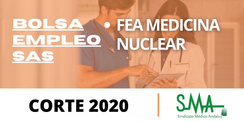 Bolsa. Listas definitivas de candidatos (corte 2020) de Fea Medicina Nuclear