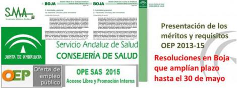 El BOJA publica las resoluciones que amplían el plazo para subir méritos y requisitos a la VEC para la OPE 2013-15.