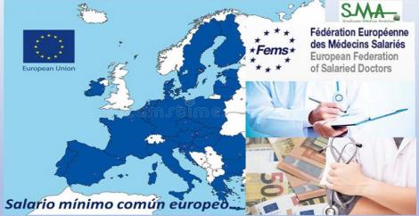 Primeras pinceladas para un próximo salario mínimo común médico en Europa.