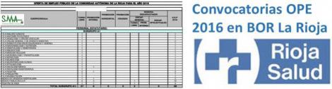 Publicadas las convocatorias de la OPE 2016 en la Comunidad Autónoma de La Rioja.