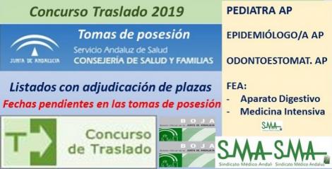 Concurso de Traslados 2019. Publicado en el Boja la resolución definitiva de FEA Digestivo y M. Intensiva y de Epidemiólogo, Odontoestomatólogo y Pediatra de Atención Primaria.