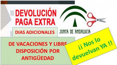 Andalucía sigue sin recuperar los días canosos y nada de la paga extra del 2012. Cada vez más en la cola…