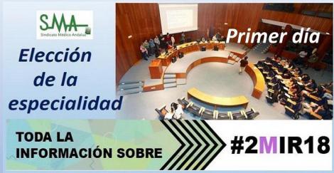 Distribución de plazas MIR año 2018 adjudicadas el primer día de elección.