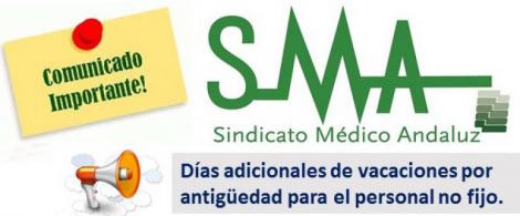 Aclaración sobre los días adicionales de vacaciones por antigüedad al personal no fijo del SAS.