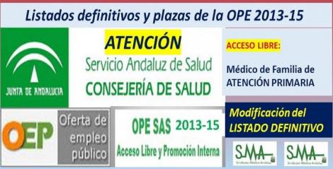 Modificada la Resolución que aprueba la lista definitiva de aspirantes que superan la OPE 2013-15 de Médico de Familia AP, acceso libre.