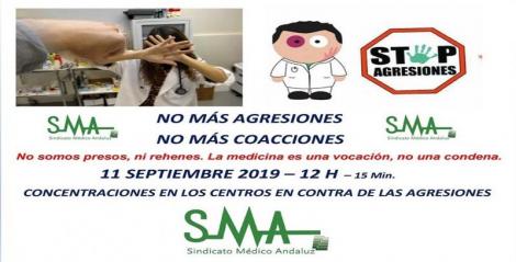 El SMA insta a los facultativos andaluces a manifestar su rechazo a las coacciones y agresiones. Concentraciones de 15 min. en las puertas de los centros.