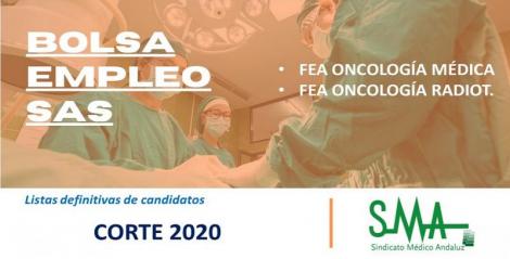 Bolsa: Publicación de listas definitivas (corte 2020) de FEA Oncología Médica y Oncología Radioterápica