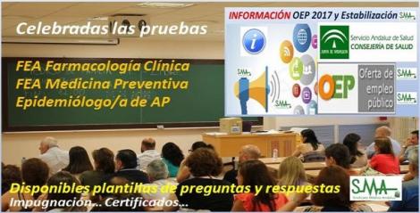 Celebrados ayer domingo 10 de marzo los exámenes de la OEP 2017 y Estabilización para FEA de Farmacología Clínica y Medicina Preventiva y Epidemiólogo/a de AP. 