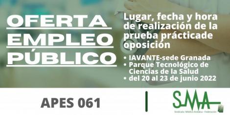 Lista de aspirantes y lugar, fecha y hora para las pruebas prácticas de la categoría de Médico de Emergencias Sanitarias