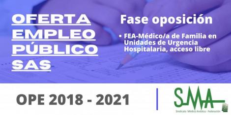 Aspirantes que superan la fase oposición Médico/a de Familia en Unidades de Urgencia Hospitalaria del SAS