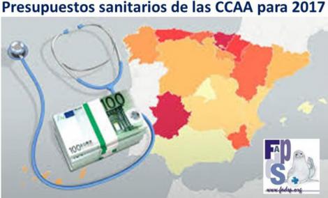 Sólo cinco comunidades autónomas mejoran en 2017 su presupuesto sanitario de 2010.
