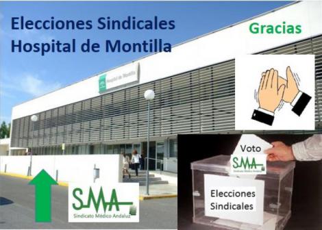 Éxito del SMA en las elecciones sindicales del Hospital de Montilla.