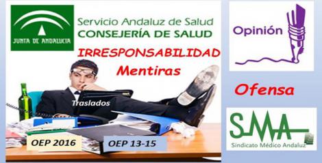 La irresponsabilidad del SAS es ya ofensiva para los facultativos andaluces.