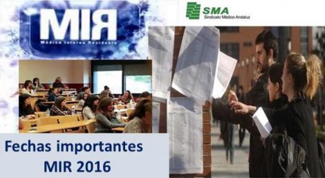 Próximas fechas de interés relacionadas con el último examen MIR.