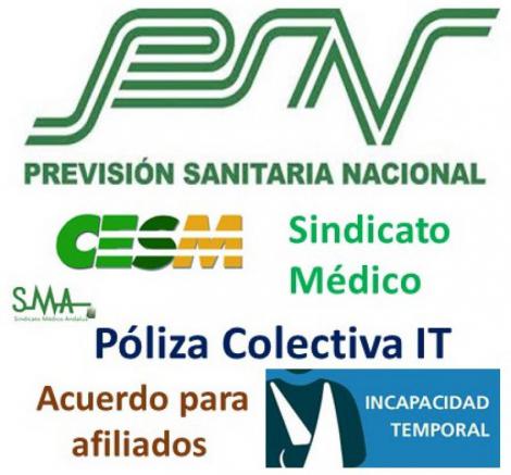 Seguro de cobertura de IT para afiliados al Sindicato Médico.