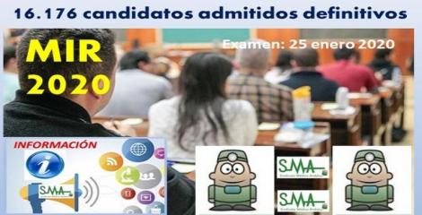 Sanidad publica la lista definitiva de admitidos al examen MIR 2020.