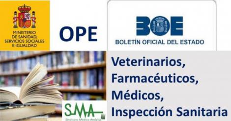 Convocadas 78 plazas de la OPE de 2016 para cuatro cuerpos de Sanidad.