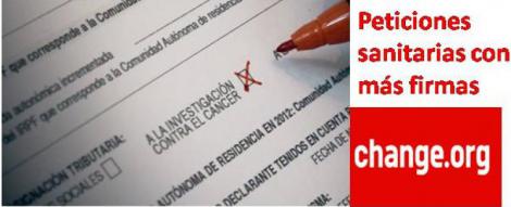 Las 5 peticiones sanitarias que más firmas acumulan en 2016.