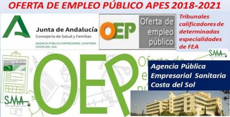 Modificación de la composición de los Tribunales Calificadores de las especialidades de Facultativo/a Especialista convocadas por la Agencia Pública Empresarial Sanitaria Costa del Sol.