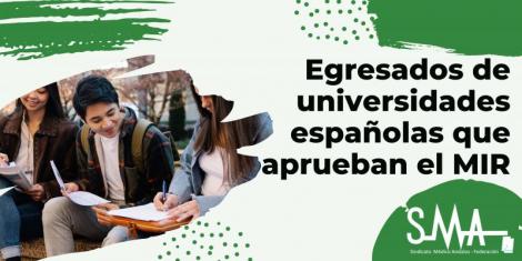 Egresados de universidades españolas que aprueban el MIR