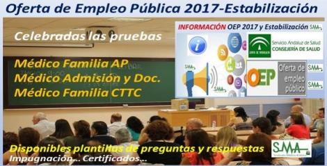 Celebrados ayer domingo 17 de noviembre los exámenes de la OEP de Estabilización para Médico de Familia de AP, Médico de Admisión  y Médico de Familia en CTTC.