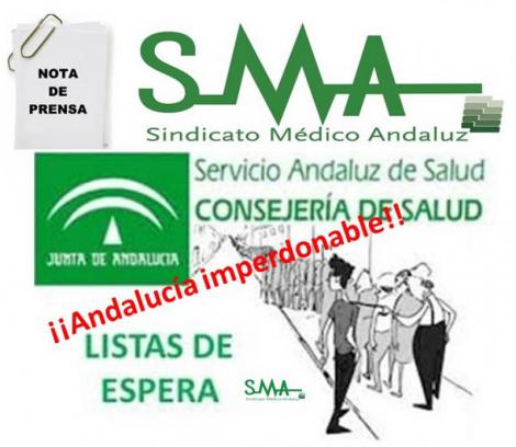 Nota de Prensa del SMA sobre listas de espera en el SAS.