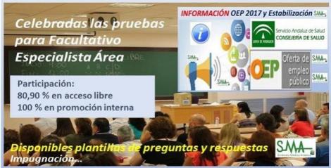 Celebrados el domingo 3 de febrero los exámenes de la OEP 2017 y Estabilización para FEA de distintas especialidades.