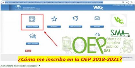 ¿Cómo inscribirse en las oposiciones del SAS 2018-2021?