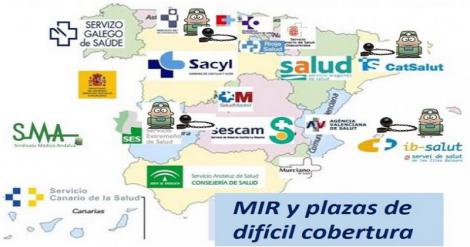 Cuatro CCAA quieren obligar al MIR a optar por plazas de difícil cobertura.